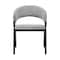Armen Living Arcadia and Talulah 48" Round Gray and Black Wood 5 Piece Dining Set SETARDI5TAGRBL48 - alternate 4